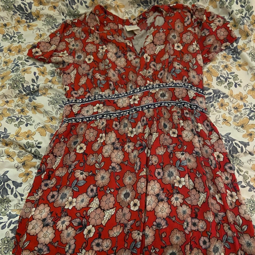 Knox Rose floral dress L EUC